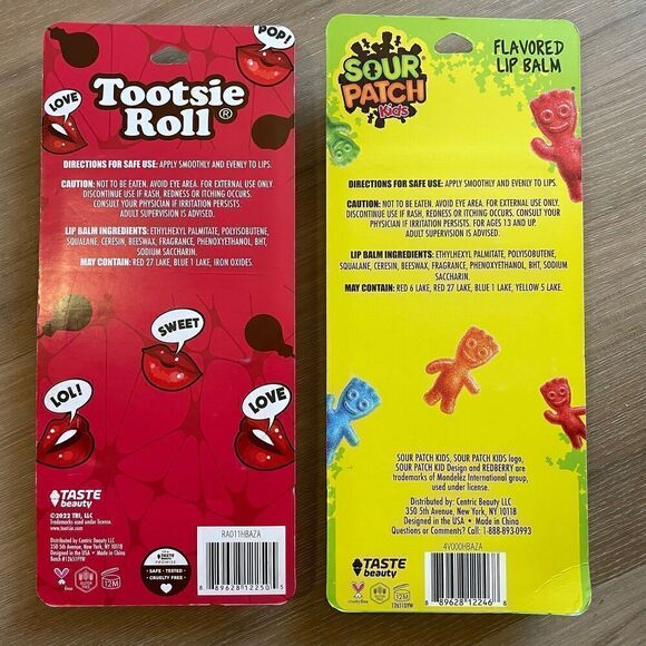 16 Count Flavored Lip Balm Sour Patch Kids Tootsie Roll New - Picture 2 of 2